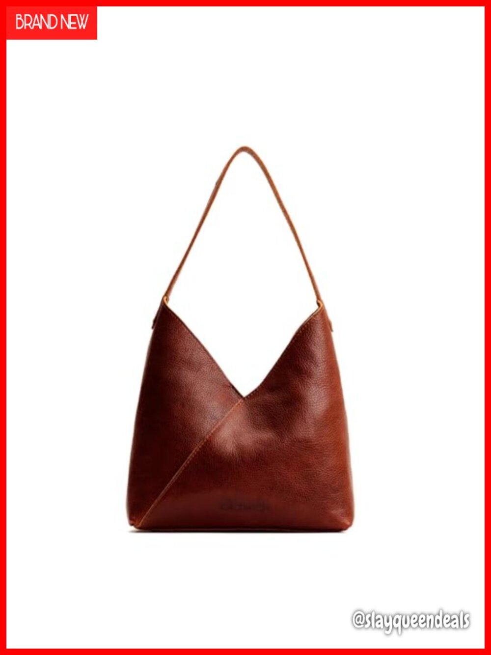 Full Grain Leather Slouchy Shoulder Bag Crossbody Handmade